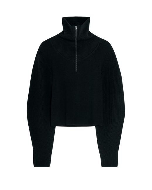 Lemaire Black Pullover Mit Reißverschluss