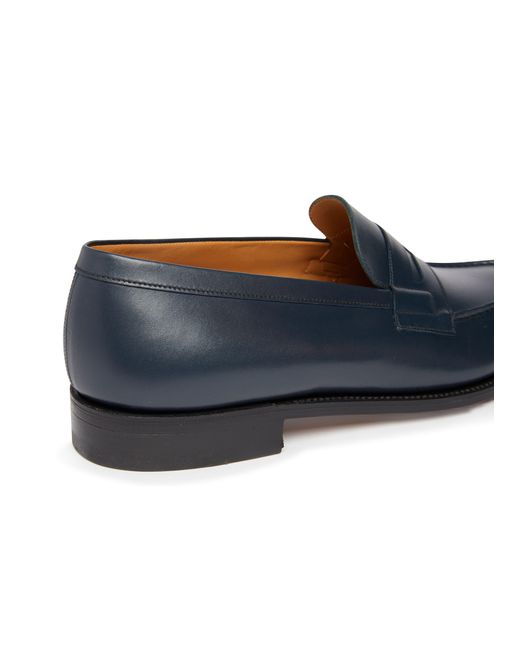J.M. Weston Blue Flat Loafers for men