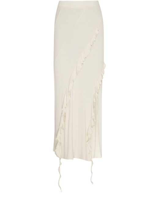 Acne White Long Skirt