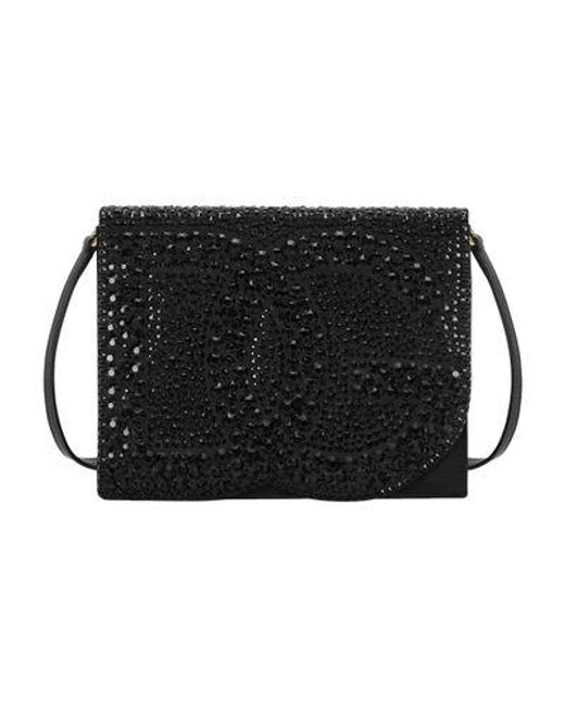 Dolce & Gabbana Black Dg Logo Shoulder Bag