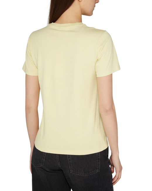 Maison Kitsuné Yellow Fox Head Patch Regular Tee-Shirt