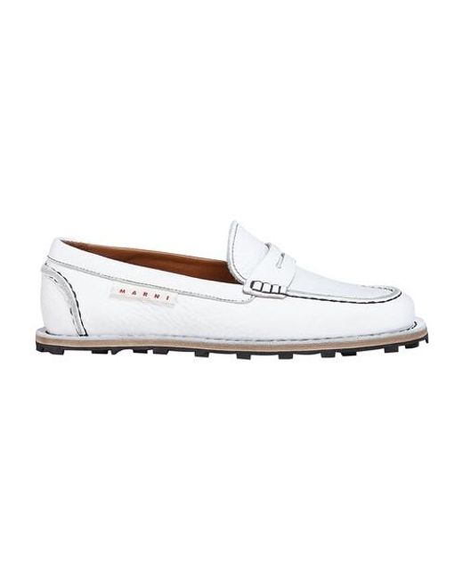 Marni White Loafers