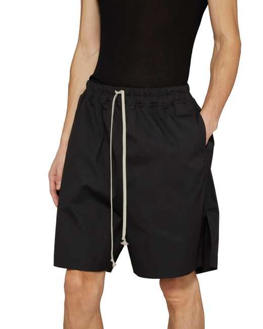 Rick Owens Black Woven Shorts for men