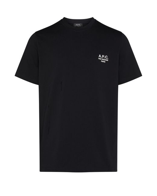 A.P.C. Black Raymond Logo T-shirt for men