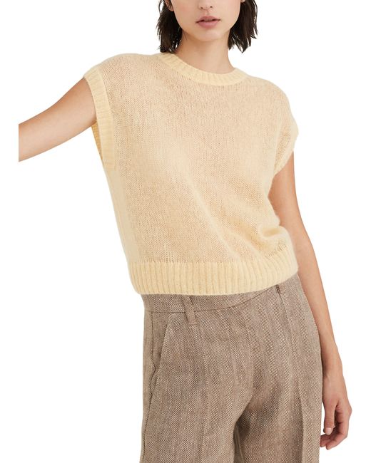 Brunello Cucinelli Natural Mohair And Wool Sweater