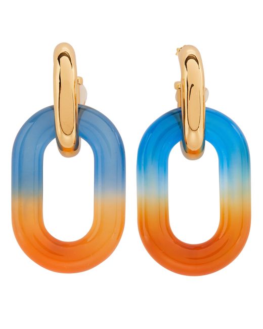 Rabanne Blue Xl Link Double Earrings