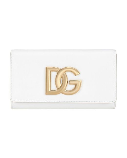Dolce & Gabbana White Calfskin 3.5 Clutch