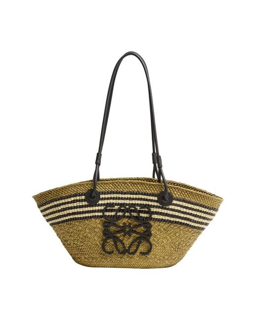Loewe Metallic Anagram Stripes Small Basket