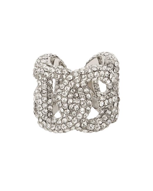 Bague sertie de cristaux à logo Dolce & Gabbana en coloris Metallic
