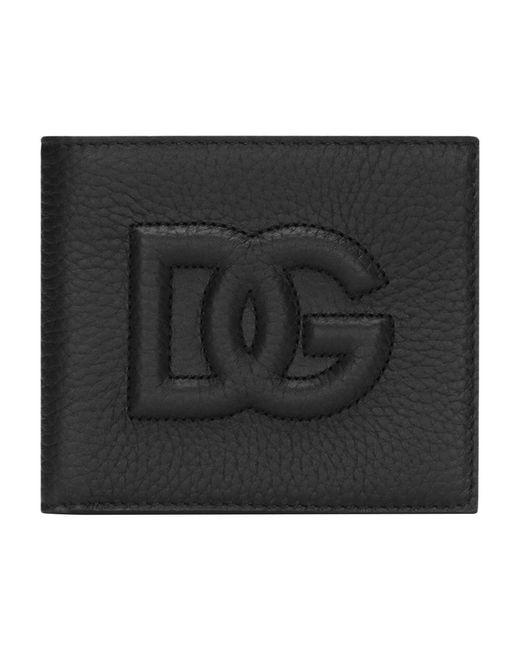 Dolce & Gabbana Black Dg Logo Bifold Wallet for men