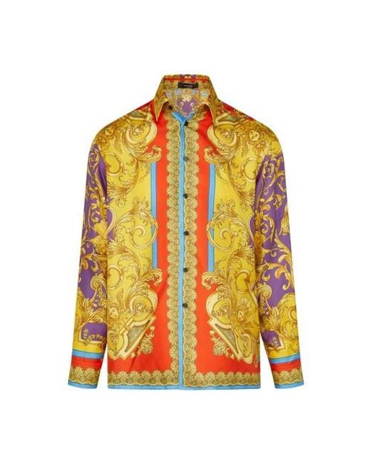 Versace Multicolor Heritage Printed Shirt for men