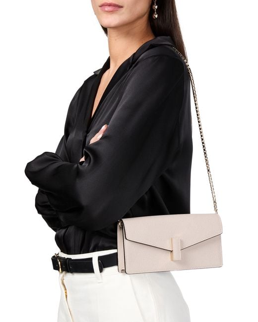Valextra Natural Iside Pouch With Chain