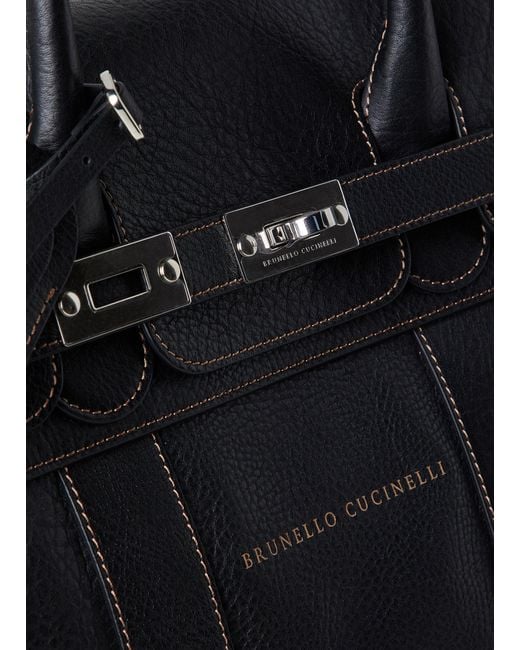 Brunello Cucinelli Black Weekender Bag for men
