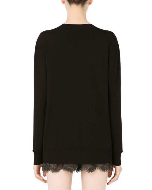 Dolce & Gabbana Black Viscose Sweater
