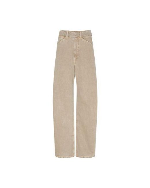 Lemaire High Waist Hose In Curved-passform in Natural | Lyst UK