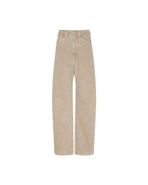 Lemaire High Waist Hose In Curved passform in Natural Lyst UK