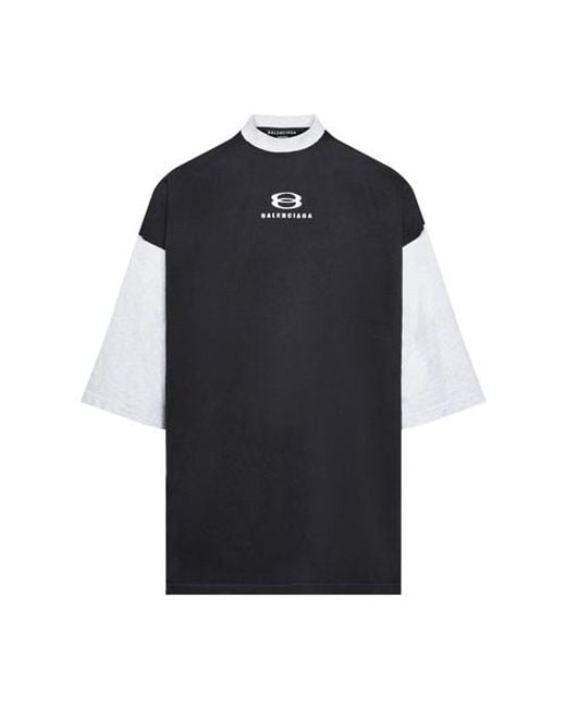 トップス balenciaga 22ss unity 3/4sleeve t shirt Balenciaga Unity 3/4 Sleeves T-Shirt - Black | Editorialist