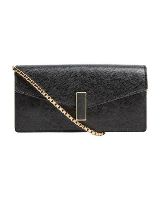 Valextra Black Iside Pouch With Chain