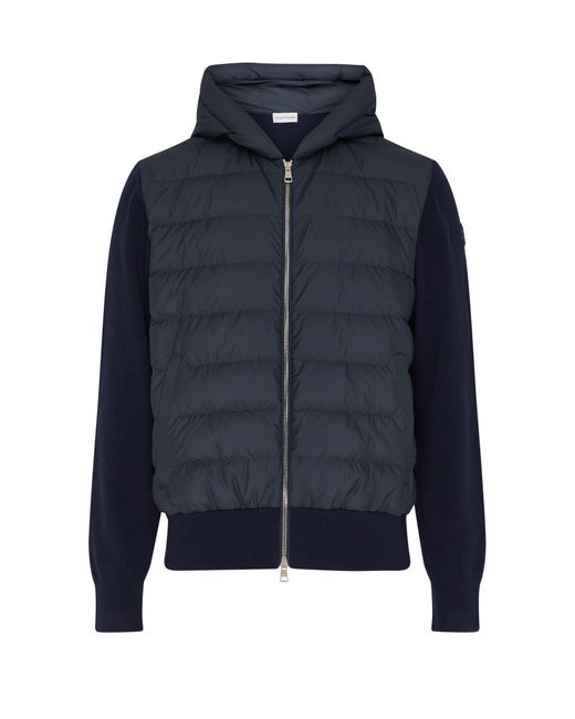 Moncler Blue Bi-Material Jacket for men