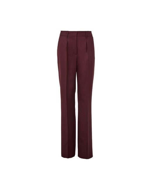 Max Mara Red Cannes Wide-Leg Pants