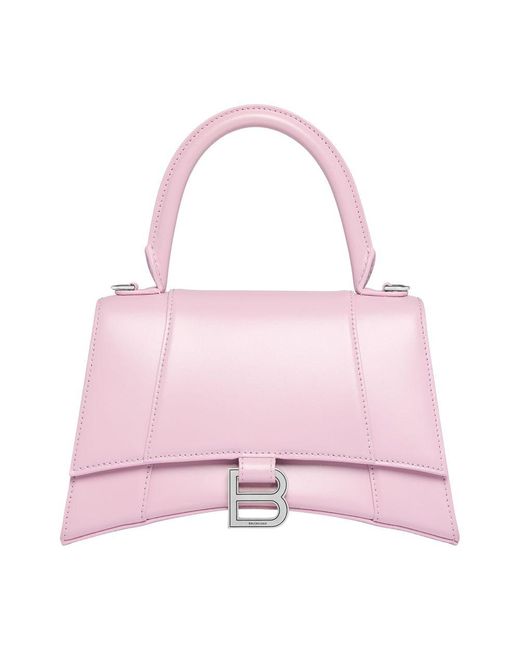 Balenciaga Pink Small Hourglass Top-handle Bag