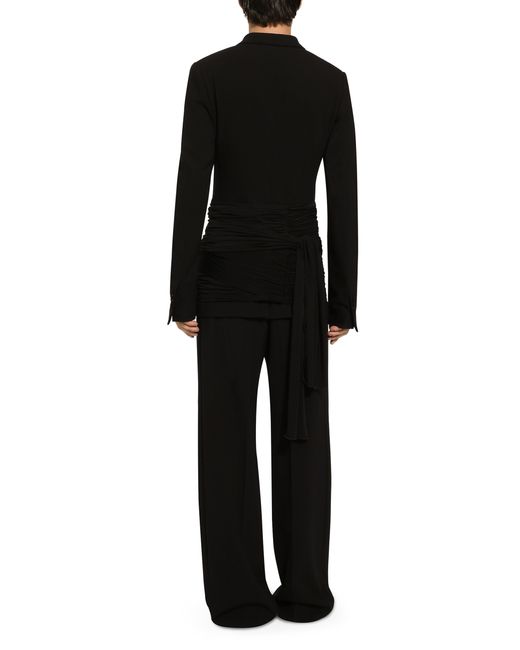 Veste en laine stretch à double boutonnage Dolce & Gabbana pour homme en coloris Black
