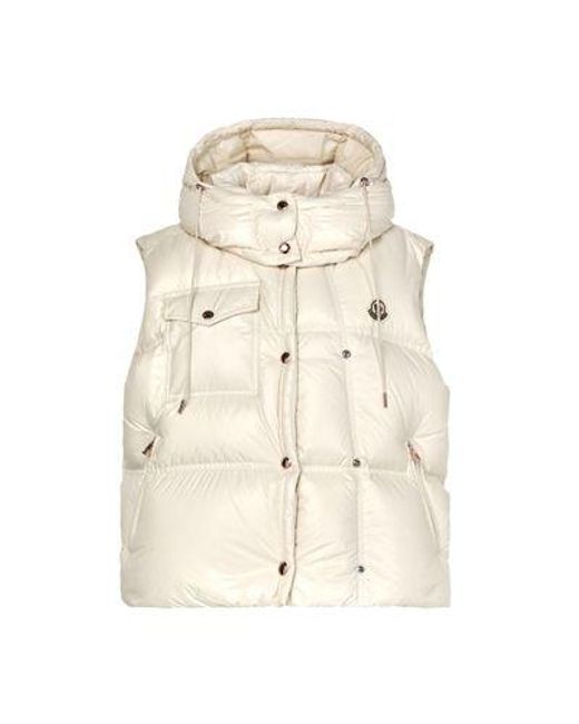 Moncler Natural Pario Sleeveless Down Jacket