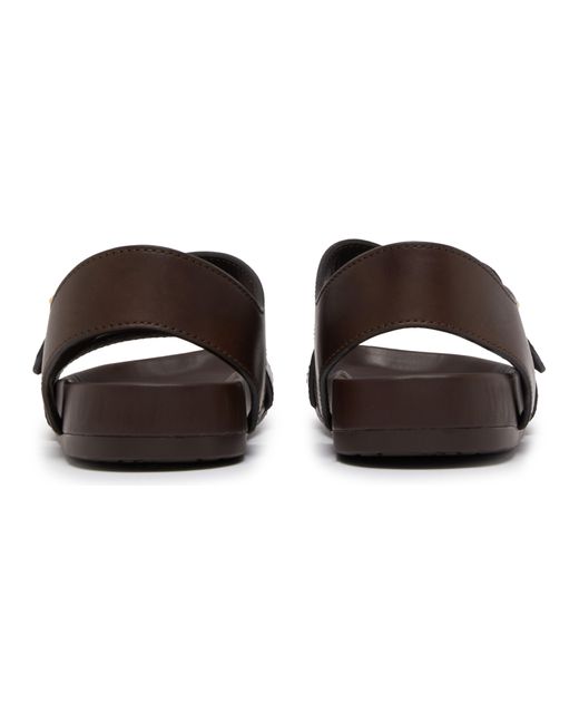 Sandale plates Ease en daim brossé Loewe en coloris Black