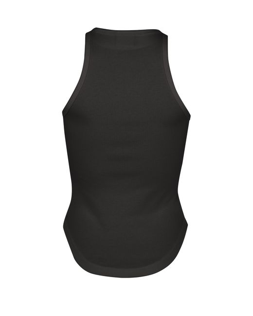 Courreges Black 90's Ripp-Tanktop Mit Schnalle