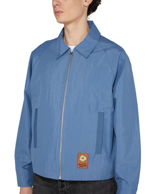 Maison Kitsuné Blue Zippered Jacket for men