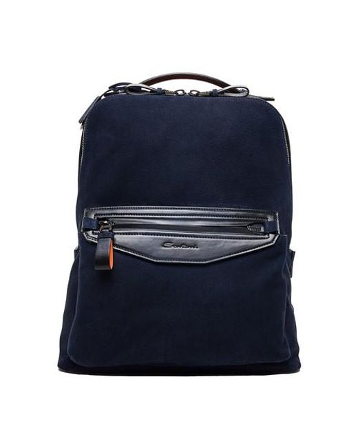 Santoni Blue Backpack for men
