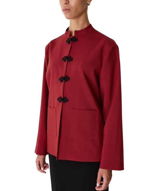 Rohe Red Jacket With Pankou Closure