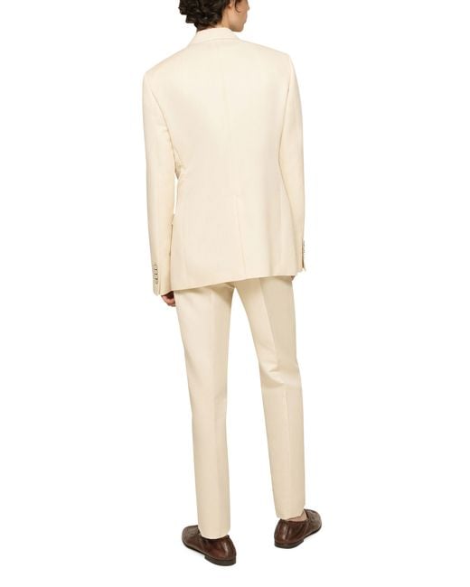 Dolce & Gabbana Natural Taormina Linen, Cotton, And Silk Single-breasted Jacket for men