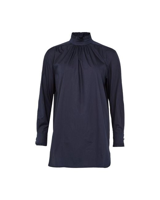 Max Mara Blue Langärmelige Bluse Gettata