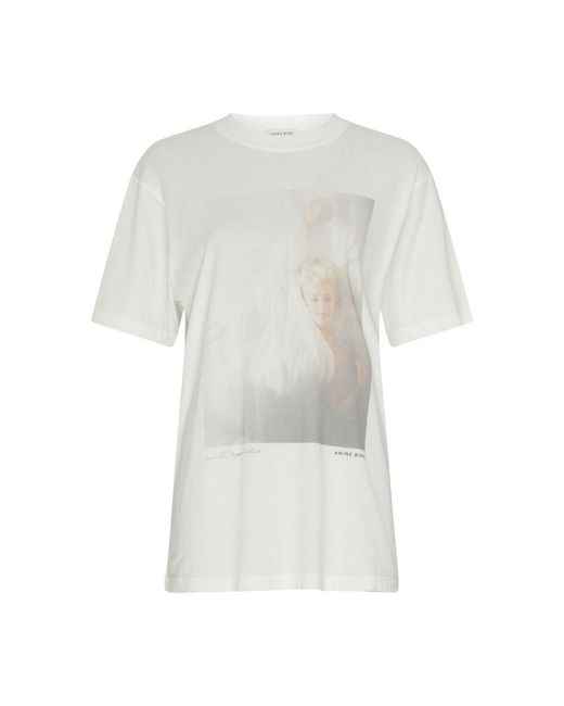Anine Bing White Lili Ab X Mm X Dk T-Shirt