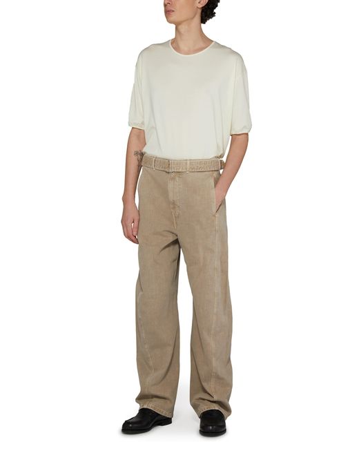 Lemaire Natural Twisted Belted Pants for men