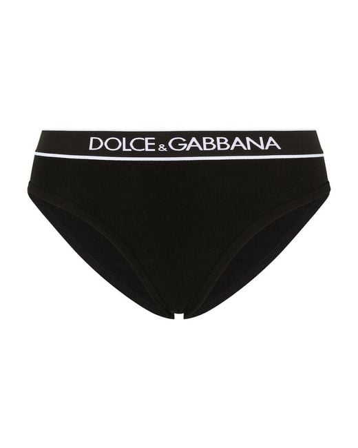 Dolce & Gabbana Black Fine-Rib Jersey Briefs