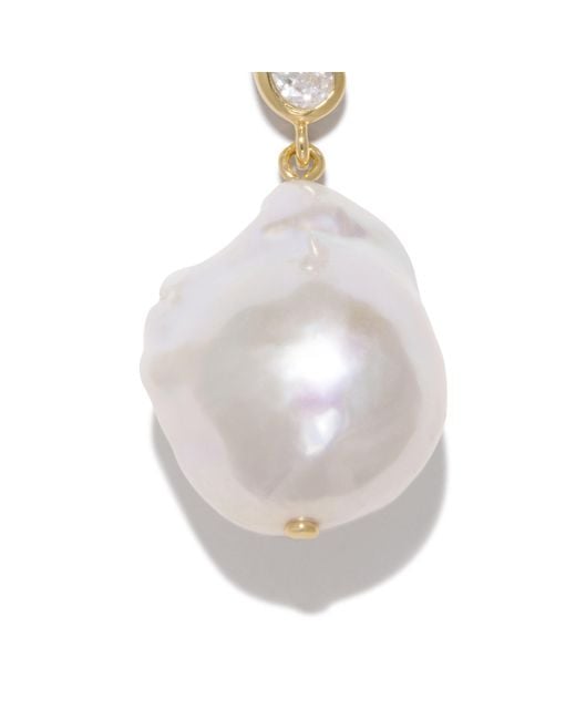 Completedworks Metallic Ohrringe Aus Recyceltem Vermeil Mit Perlen Und Zirkonias