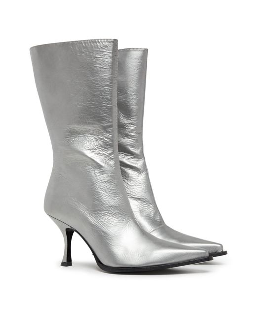 Acne Gray Heeled Boots