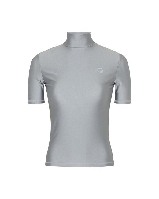 Coperni Gray High Neck Fitted Top