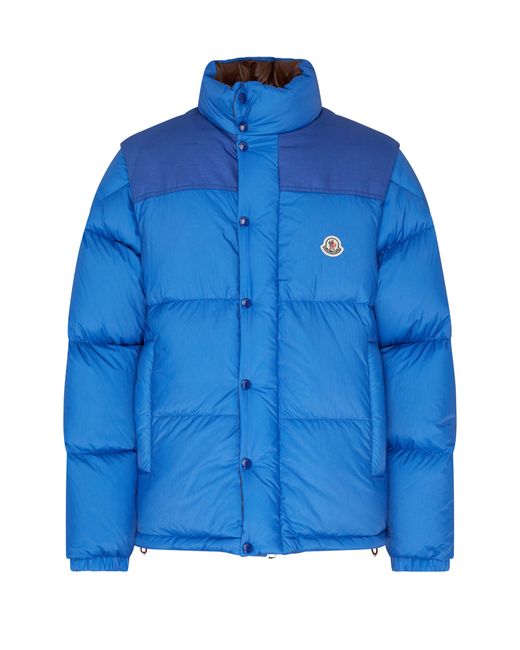 Moncler Blue Reversible Down Puffer Jacket for men