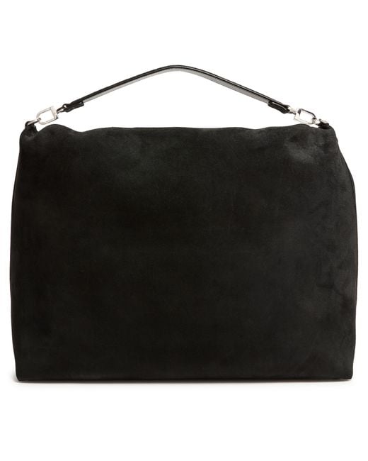 Totême  Black Scoop Suede Tote Bag