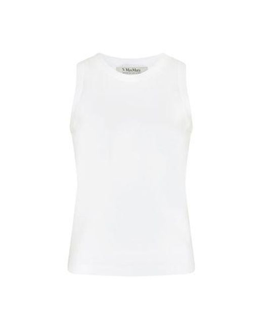 Max Mara White Cima Tank Top