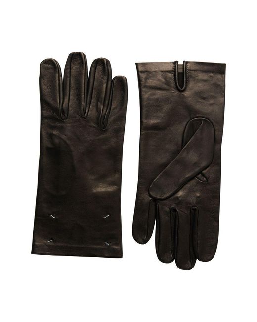 Maison Margiela Black Four Stitches Gloves for men