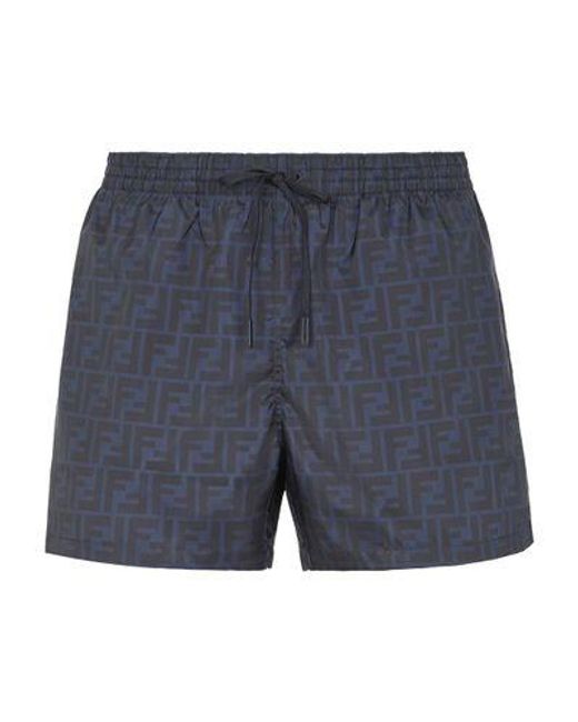 Fendi Blue Swim Shorts for men