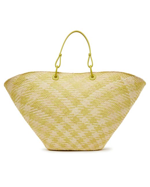Loewe Yellow Große Tasche Anagram Basket Bag Checks