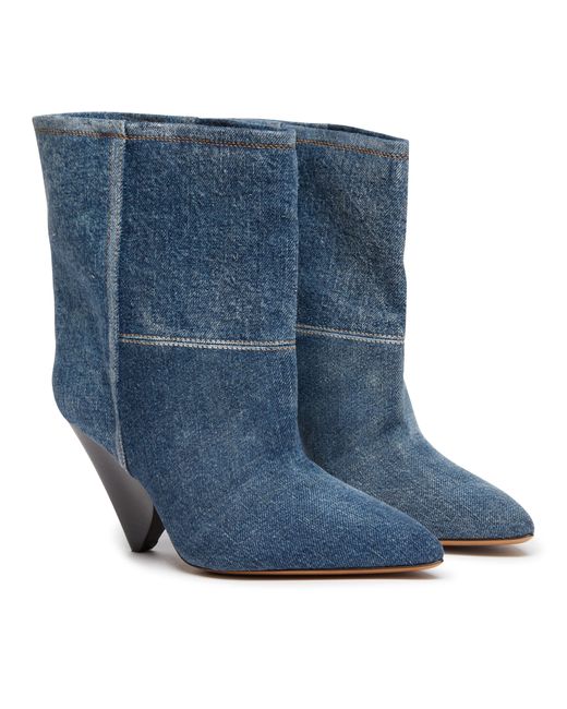 Isabel Marant Blue Miyako Ankle Boots