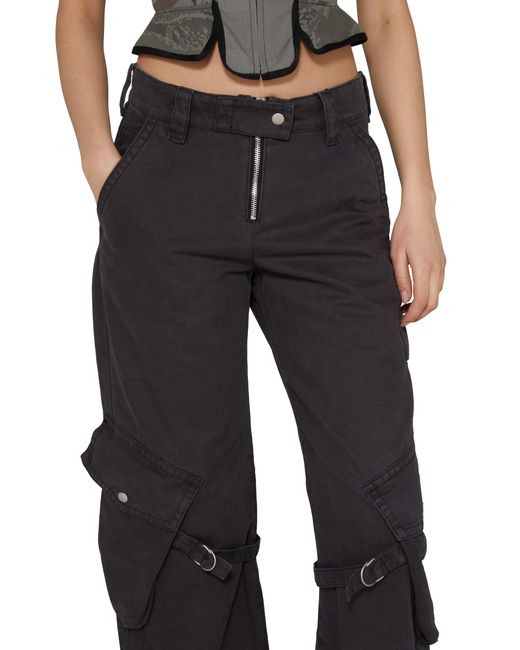 Acne Black Cargo Trousers