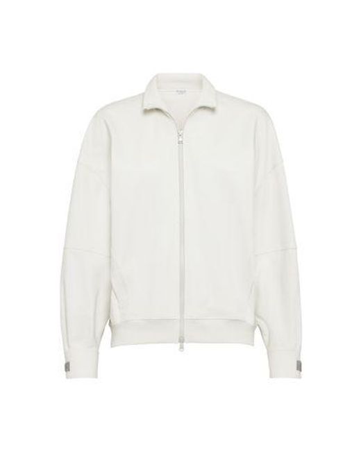 Brunello Cucinelli White Fleece Sweatshirt