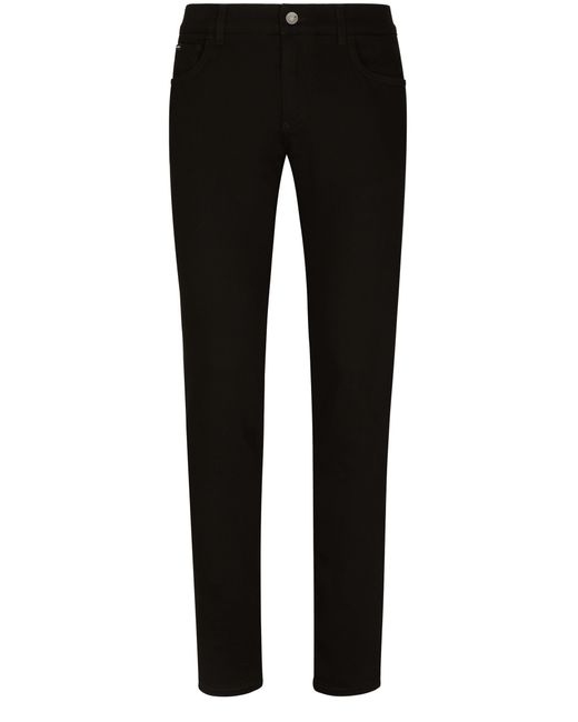 Dolce & Gabbana Stretch-Jeans Skinny aus schwarzem Washed-Denim in Black für Herren